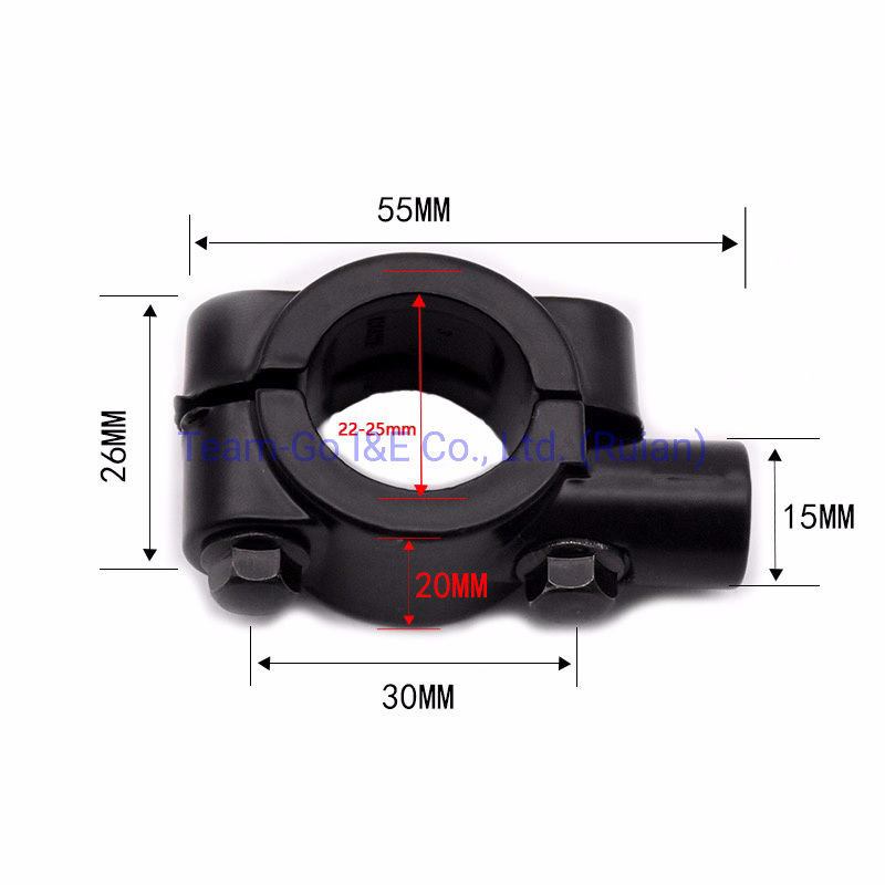 Black Universal Aluminum Motorcycle Rearview Handlebar Mirror Mount Holder