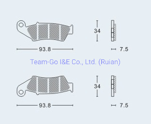 South American Brake Disc Pad for Motorcycle Spare Parts Bros150 ESD/Biz125/Tornado/Falcon/Xre300 S/ABS Diant