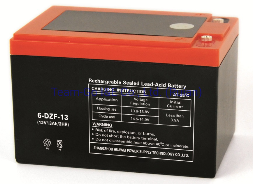 Lead Acid Battery for Electric Motorcycle Spare Parts 6-Dzf-13 12V13ah2hr