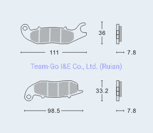Motorcycle Brake Disc Pad for South America Titan150 2009 Mix Diant