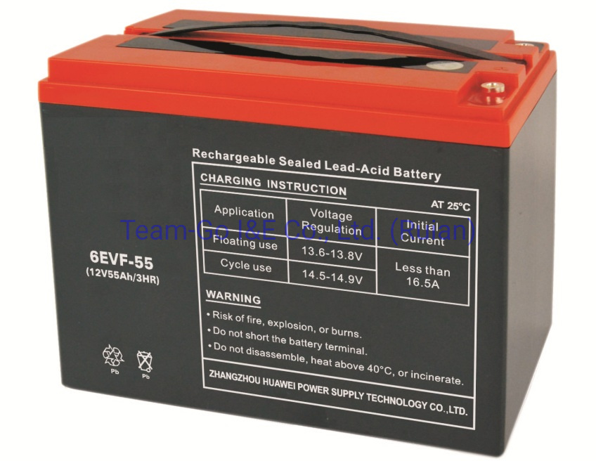 Battery for Electric Motorcycle 6evf-55 12V 56ah 3hr