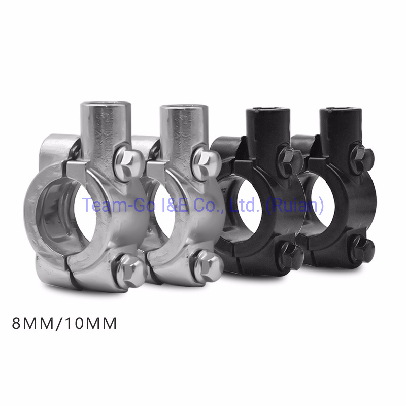 Black Universal Aluminum Motorcycle Rearview Handlebar Mirror Mount Holder