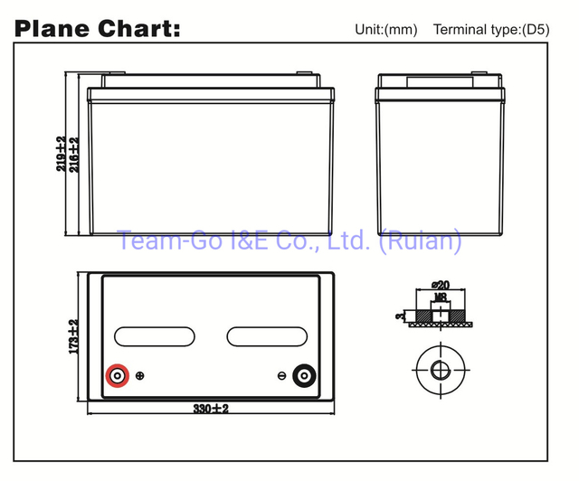 E-Bike Sealed Lead-Acid Battery for Electric Motorcycle 12V 100ah 3hr 6-Evf-100