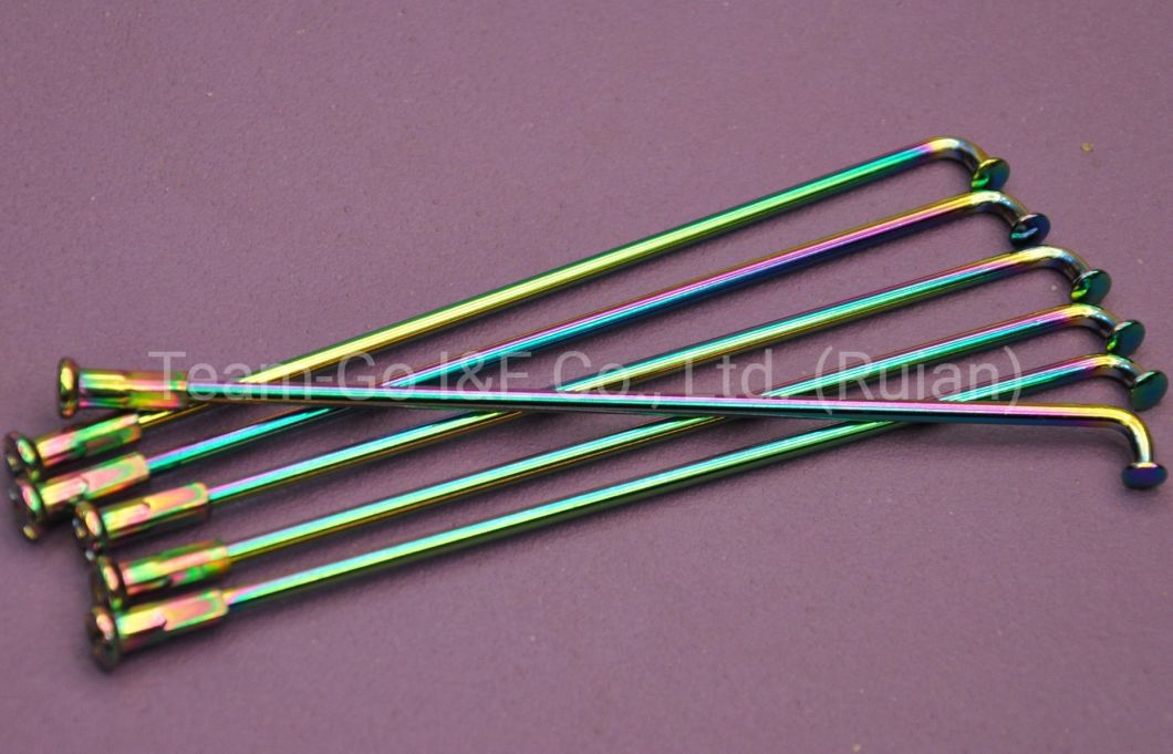 Colorful Motorcycle Spokes with Nipples with High Quality and Strength