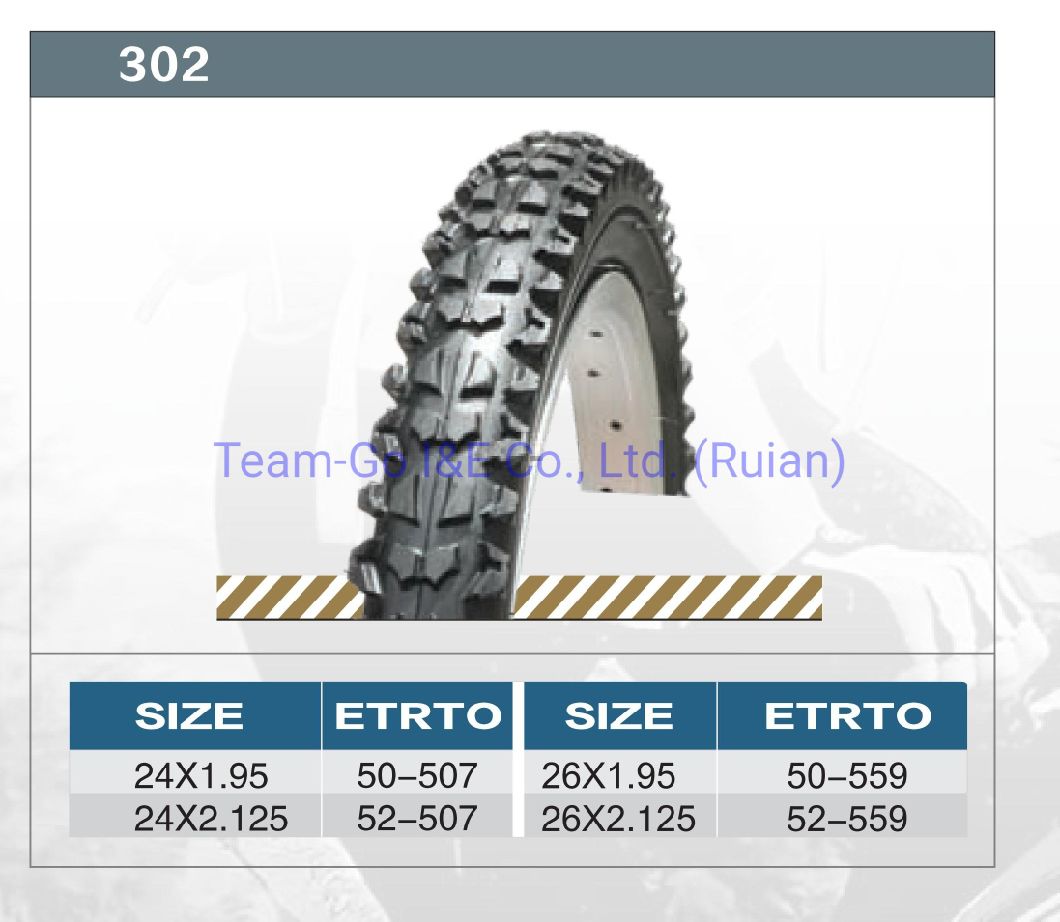 Bicycle Tyre with Various Types 302 313 304 309
