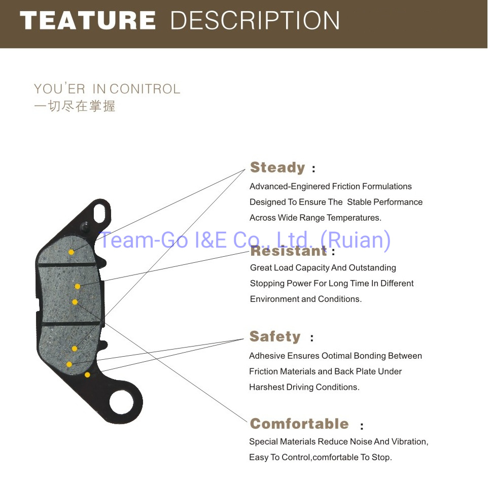 Brake Disc Pad for Motorcycle Spare Parts CT100/Titan/Cg125