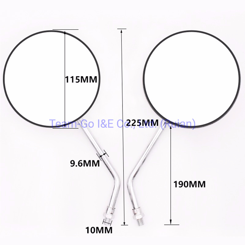 Motorcycle Retro Round Metal Rear View Mirrors Back Side Convex for Honda CB650 CB125