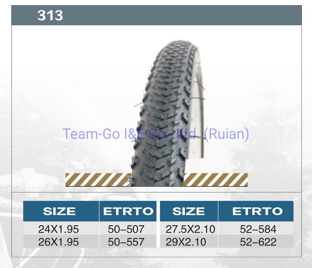 Bicycle Tyre with Various Types 302 313 304 309