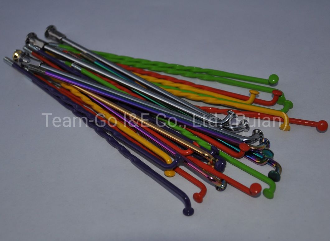 Colorful Motorcycle Spokes with Nipples with High Quality and Strength